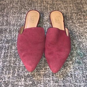Franco Sarto Russo pointed toe Maroon Mule Flats size 8.5 *HOST PICK*
